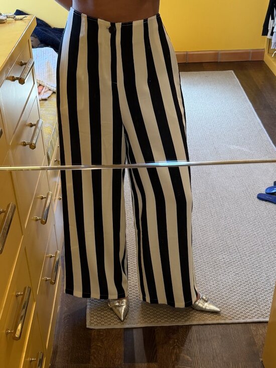 re=named Pants - Black and White Slacks